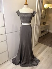 La Femme Dress 26282 2 Piece Prom Dress. Size 6 -Gray