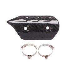 Motorcycle Exhaust Muffler Pipe Heat Shield Cover Heel Guard Real Carbon Fiber