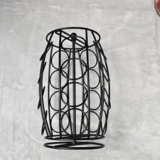 Rotating K Cup Capsule Holder 20 Pods Black Storage Tower Carousel Counter Top