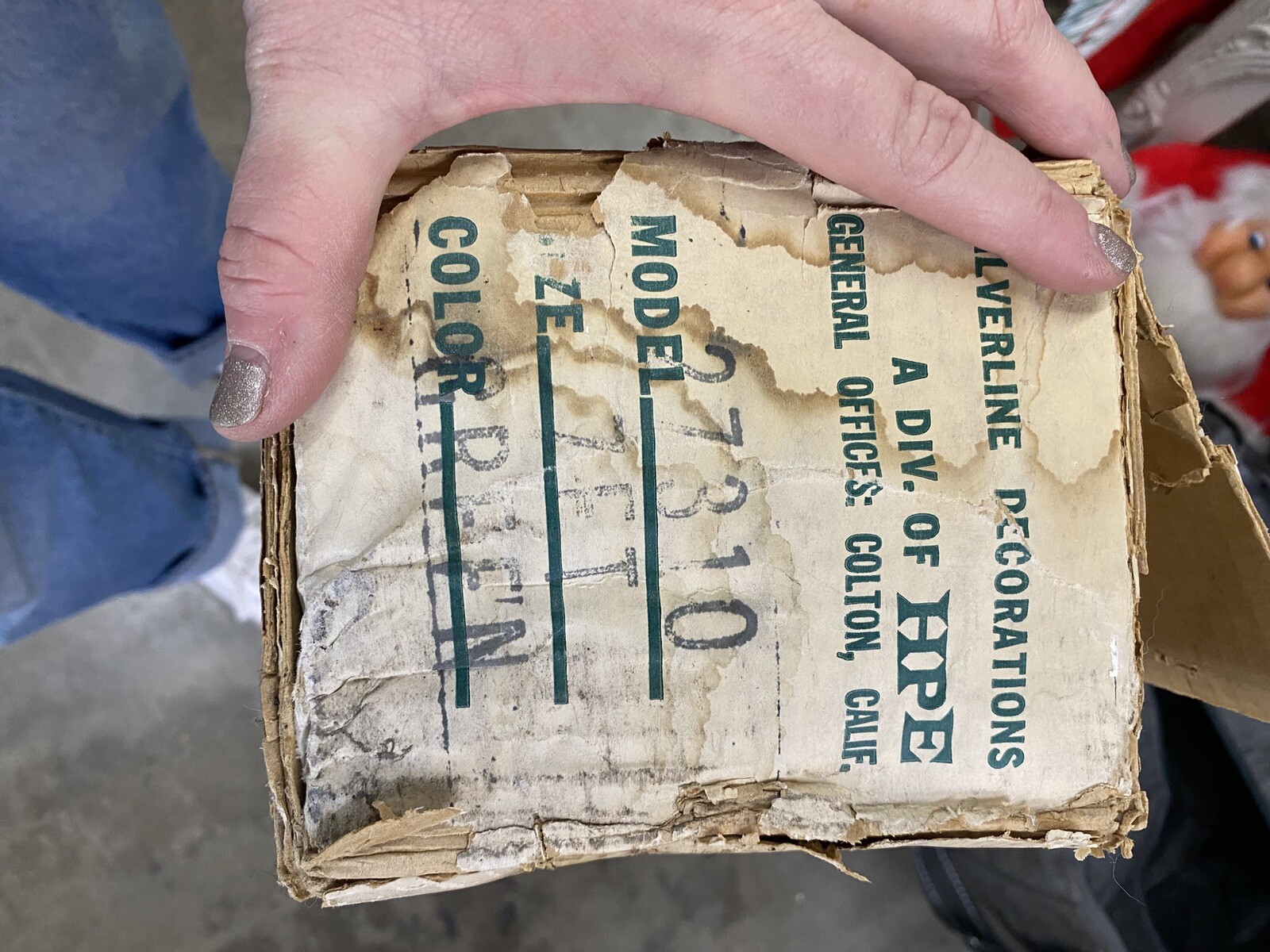 Vintage 60’s HPE Silverline Aluminum Vinyl Green Christmas Tree 7ft Not