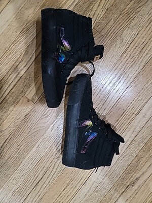 Mudd Womens Shoes 7.5 Multicolor Black Poppy High Top Vintage 90s Y2K