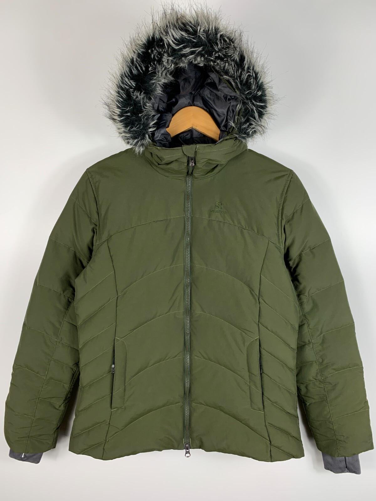 Piumino donna Salomon imbottito verde taglia M