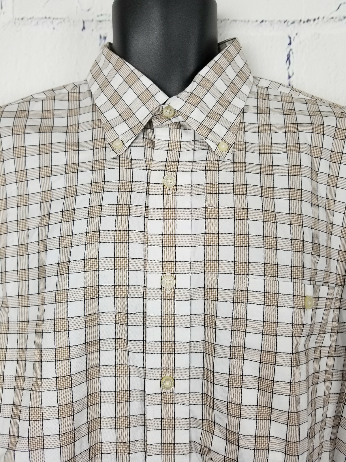Robert Talbott men Button Down Shirt size XL Brow… - image 2