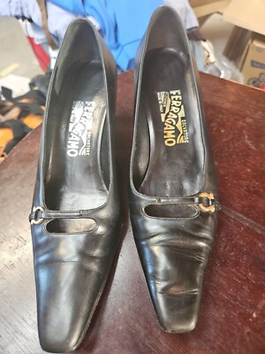 ③ Salvatore Ferragamo Dress Heeled Shoes DS 63709 Sz 8.5 3A | eBay