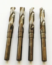 4 DISSTON 5/8" M35 HIGH SPEED STEEL SILVER & DEMING DRILL BITS 1/2" Shank 