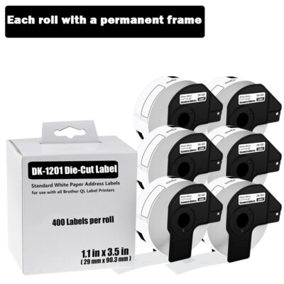 Buy 2 Rolls 4X6 In Large Shipping Labels DK-1241 Fits Brother QL - Foto 8