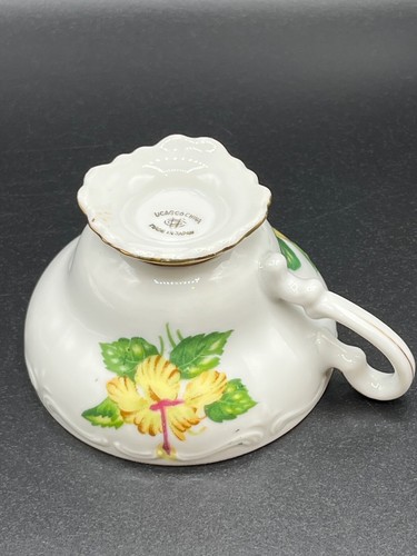 Ucagco China Japan Vintange Tea Cup & Saucer - Hibiscus - Picture 9 of 13