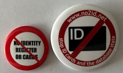 Stop ID Card buttons No Identity Register Database State British badge cause lot