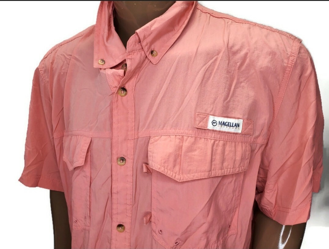 Magellan Mens Shirt Angler Fit Fish Gear MagChill Ven… Gem