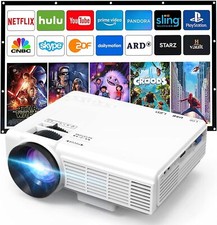 Mini Projector 7500 Lumens, 1080P Full HD Supported Mini Projector, Portable ...