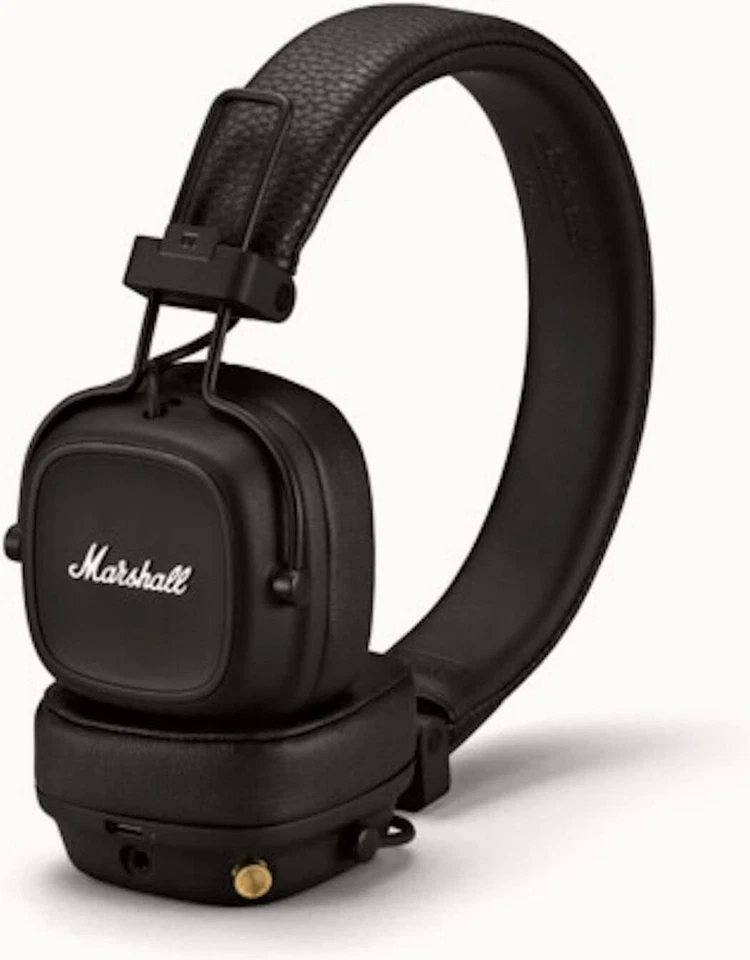 Marshall Major IV On Ear Bluetooth Black Headphones, Foldable Wireless Earphones - Image 3 of 4