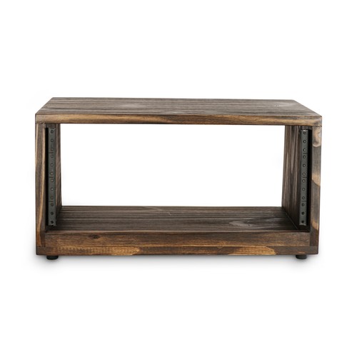 4U Slanted Desktop Studio Rack in Pine - Picture 3 of 5