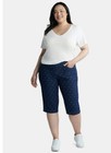 Just my size Women’s Plus Stretch Denim Heart Print Capris Size 2X NWT — photo 4