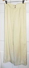 Vintage 70s Wide Leg Cuffed Pants Slacks Trousers Fortrel Polyester Size 13 W29