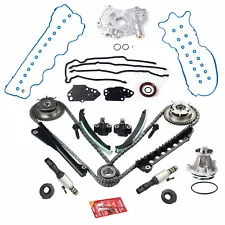 Timing Chain Kit Oil Water Pump Cover Gasket For 04-08 Ford F150 Lincoln 5.4L 3V