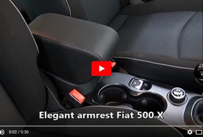 Bracciolo Auto In Ecopelle Nero Per Fiat 500L 2012-2017 - Regolabile E Con Portaoggetti - Foto 13