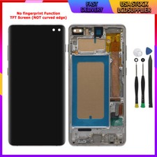 For Samsung S10 Plus S10 G975 Silver TFT LCD Display Screen Digitizer  Frame
