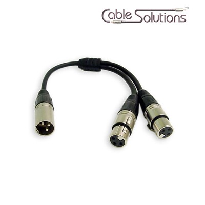 Cable Solutions High Grade OFHC Y-Cable 1-XLR-Male/2-XLR-Female, YHG-1XLRM-2XLRF