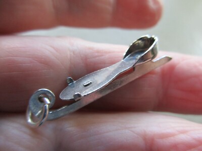 VINTAGE GROSSER USA STERLINGSILBER EISLAUFEN SIGNIERT PB SKATE ANHÄNGER CHARM ANHÄNGER