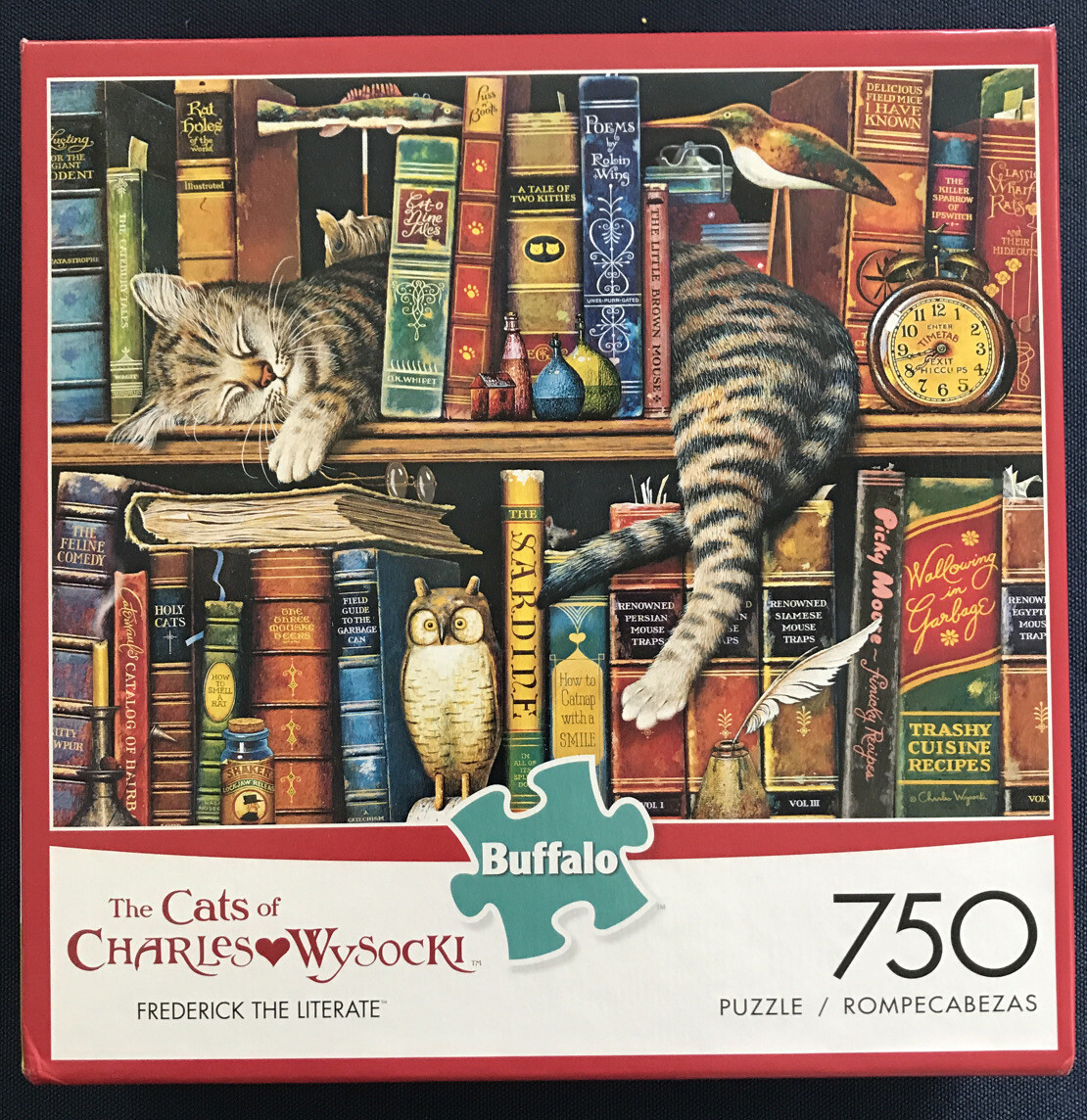 Charles Wysocki Puzzle, Cats, Frederick The Literate, 750 Pieces