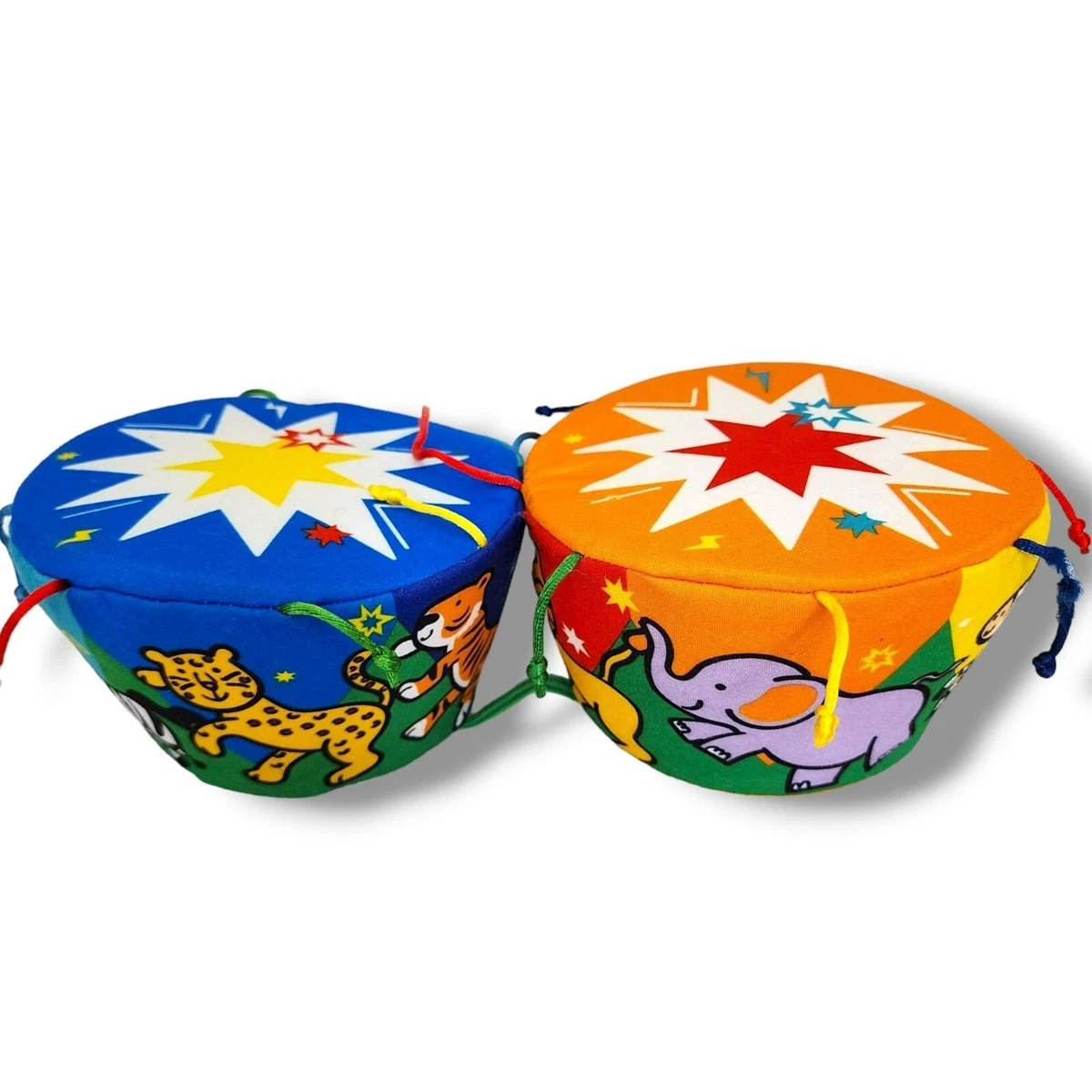 Melissa Doug Musical Bogos Double Sided Soft Drums Battery Operated