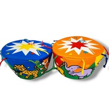 Melissa Doug Musical Bongos Double Sided Soft Drums Battery Operated