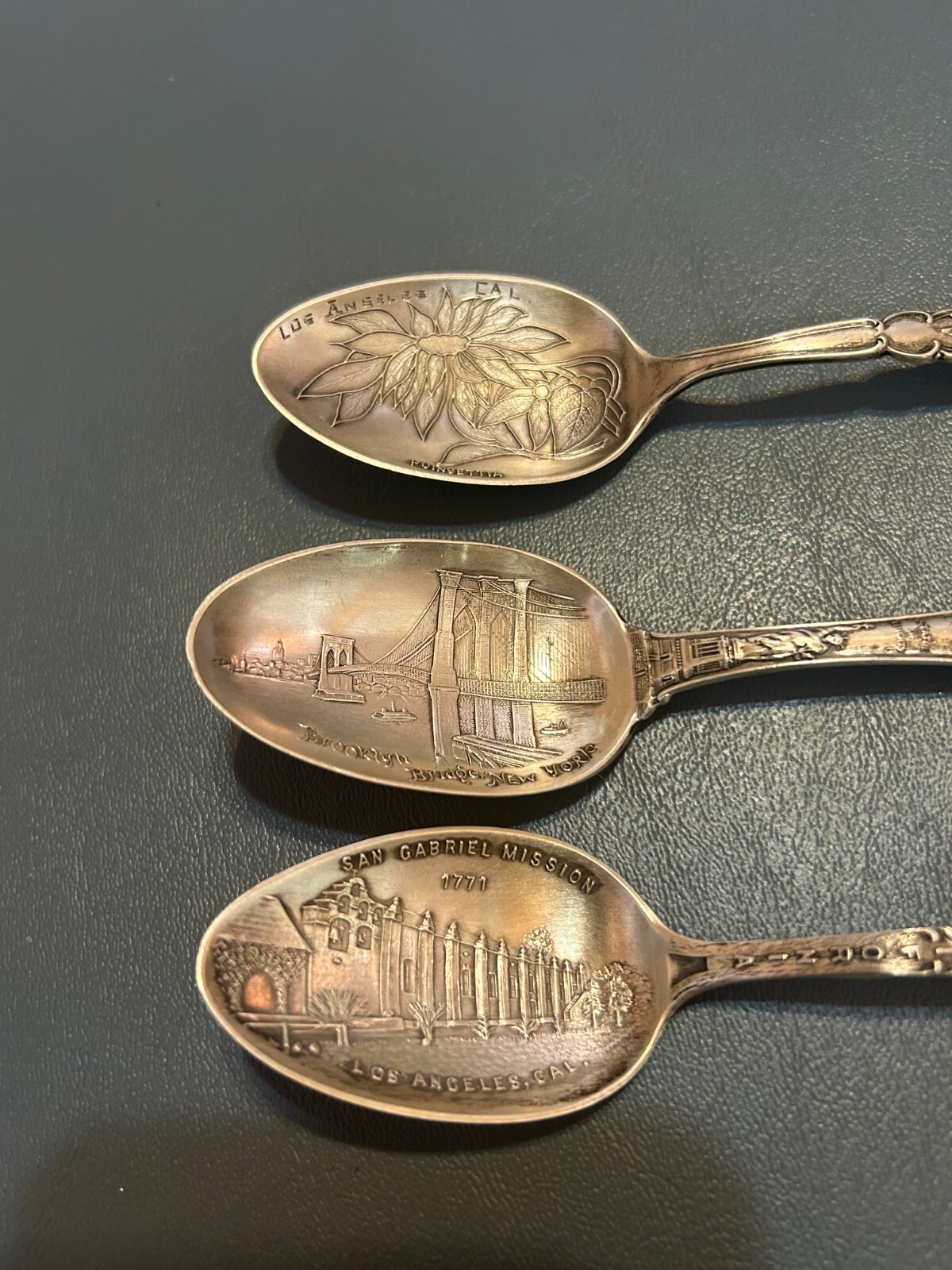 Sterling Silver Assorted Hallmarks Spoons Very Ornate 4.3 Troy Oz