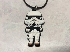 New PVC Storm Trooper Necklace,  Approx 18" Chain,