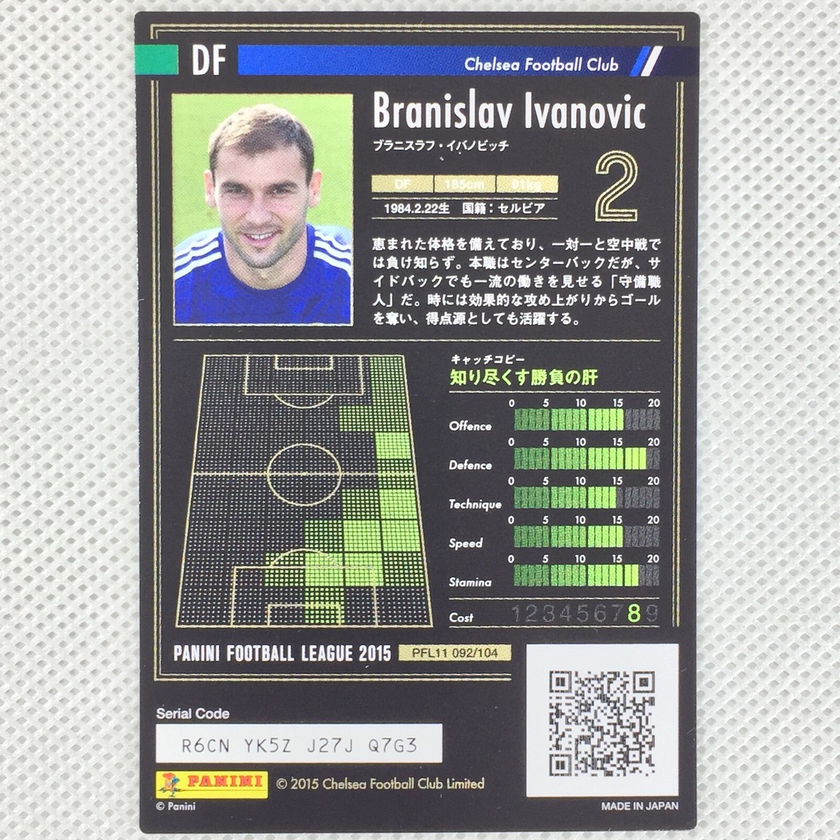 Panini Football League 2015 Branislav Ivanovic Chelsea PFL11 092