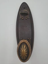 Antique Heavy Bronze Looking Decorative Oval Door Plate And Knob Lock