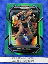 2023 #60 Satou Sabally WNBA Panini Prizm Basketball Green Prizm Wings