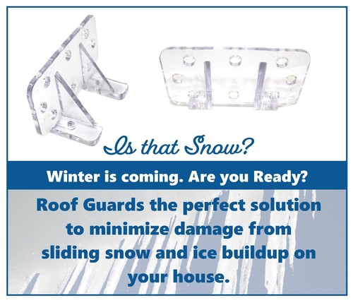 (1) Clear Screw Fasten Keystone Snow & Ice Roof Guards for Sliding Snow Buildup - Picture 8 of 10