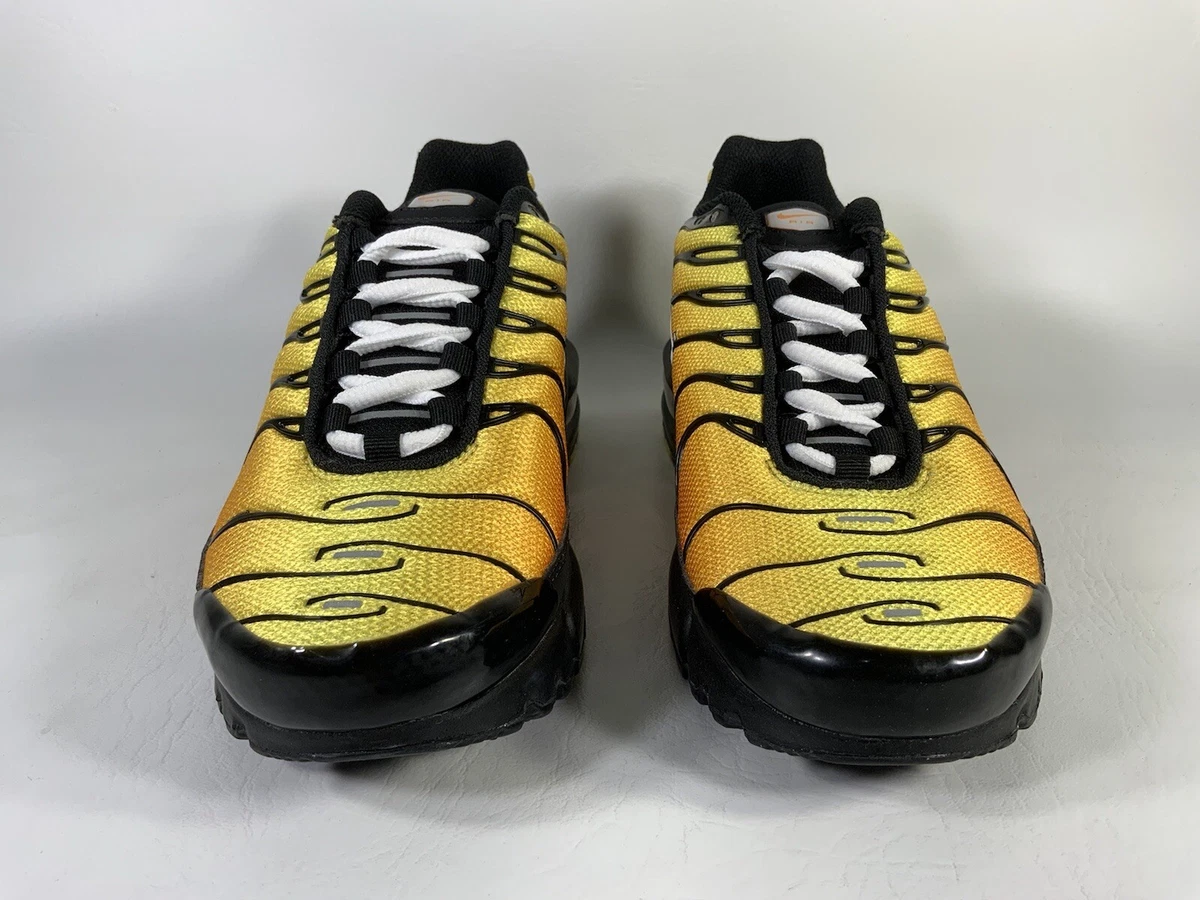 Nike Air Max Plus Tn SAMPLE Yellow Orange Black White Size 3.5Y Rare