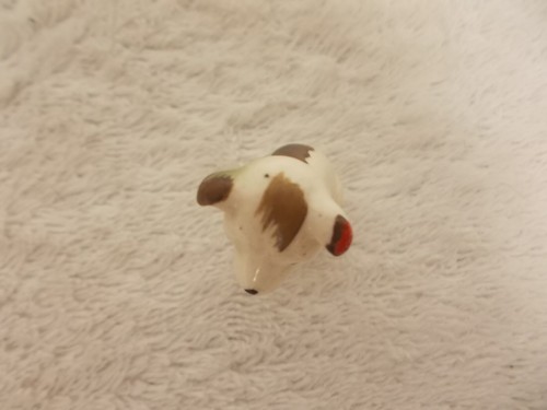Vintage sitzender bettelnder süßer Welpe Hund kleine Keramik Figur Statue - Bild 6 von 7