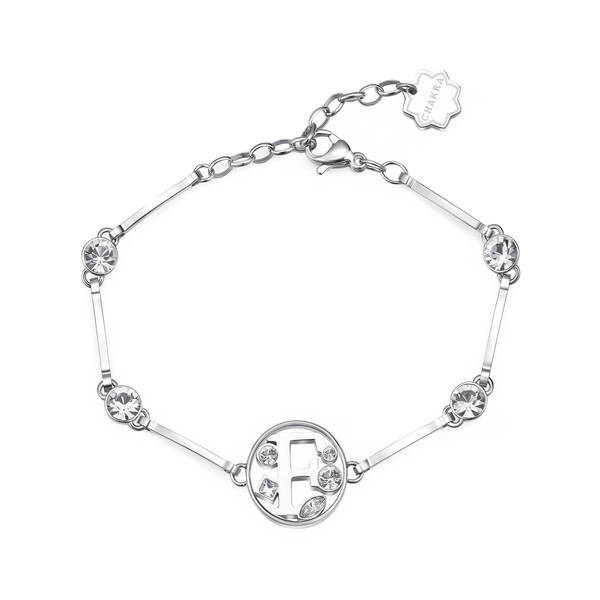 Bracelet Letter F Chakra Brosway BHKB054 316L Steel with Crystals