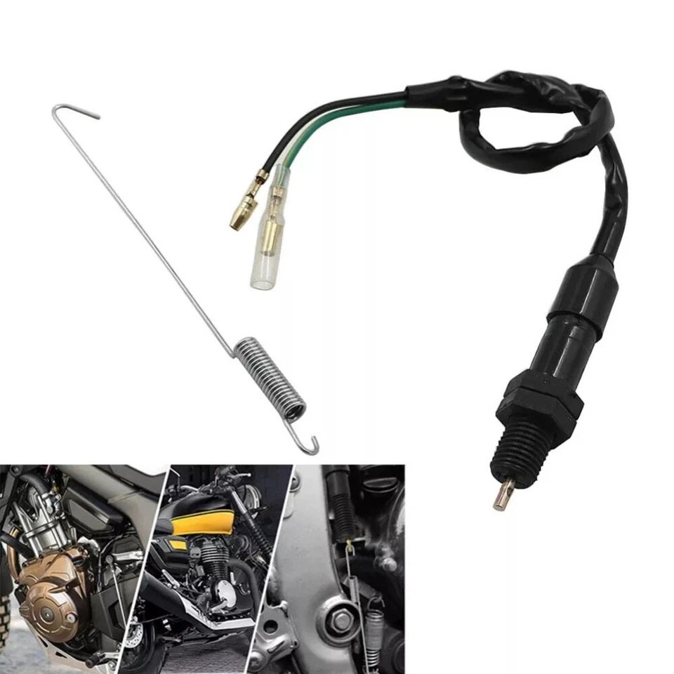 2Set Universal Motorcycle Rear Brake Stop Light Switch & Spring For Honda Yamaha Foto 4 de 4