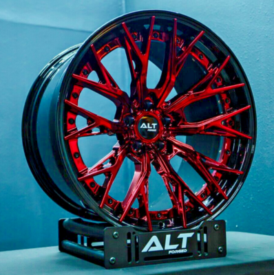 ALT DL10 Chrome Red Gloss Black Barrel Forged Wheels 19x10 20x12