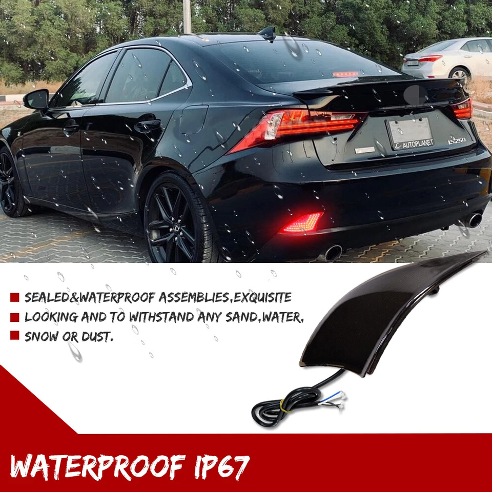 ДЛЯ 2014 + LEXUS IS250 IS350 IS-F СВЕТОДИОДНЫЙ БАМПЕР ОТРАЖАТЕЛЬ СИГНАЛ СТОП-СИГНАЛЫ ДЫМЧАТЫЕ - Изображение 3 из 4