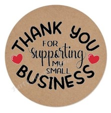THANK YOU FOR SUPPORTHING MY SMALL BUSINESS KRAFT ENVELOPE SEALS LABELS STICKERS