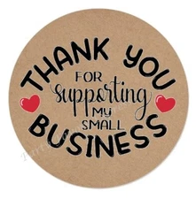 THANK YOU FOR SUPPORTHING MY SMALL BUSINESS KRAFT ENVELOPE SEALS LABELS STICKERS