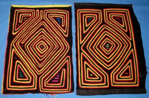 M56 - 2 Kuna Molas - Matched Geometric Pair  - 1960s - San Blas Islands - Panama