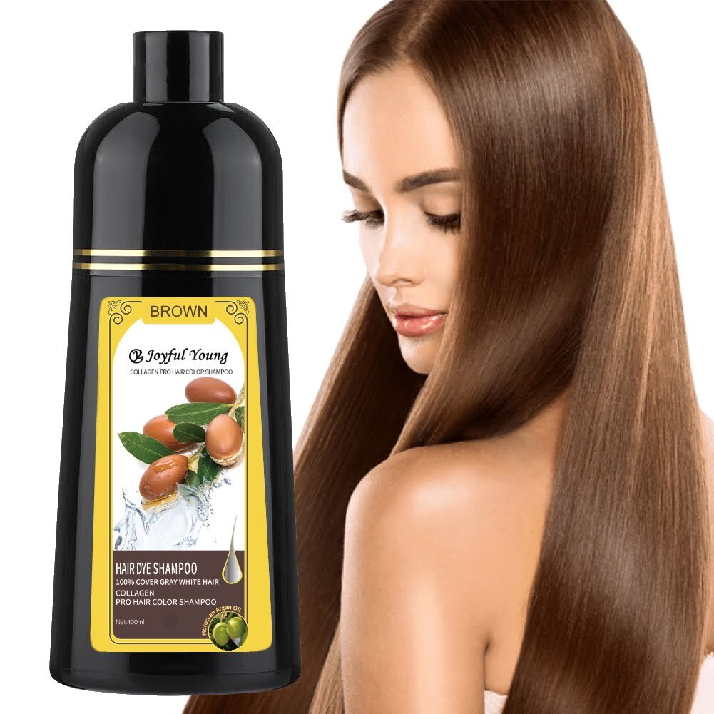 Hair Dye Shampoo With Natural Ingredients Gray Hair Coverage, Ammonia-Free.