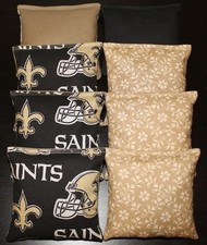 NEW ORLEANS SAINTS 8 Cornhole Bean Bags ACA Regulation Corn Toss Tailgate Game