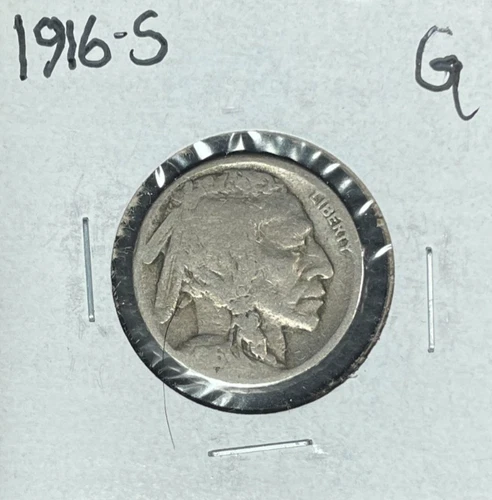 1916-S BUFFALO NICKEL ~ GOOD ~ NICE COIN ~