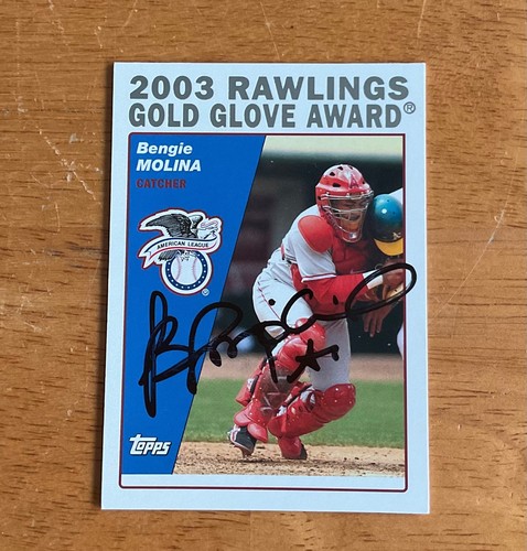 Bengie Molina Anaheim Angels Signed Autograph 2004 Topps #697 Baseball Card