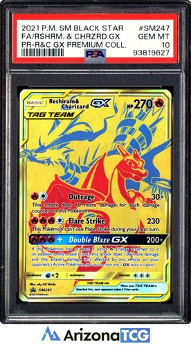 Reshiram & Charizard-GX graded PSA 10 for sale on eBay