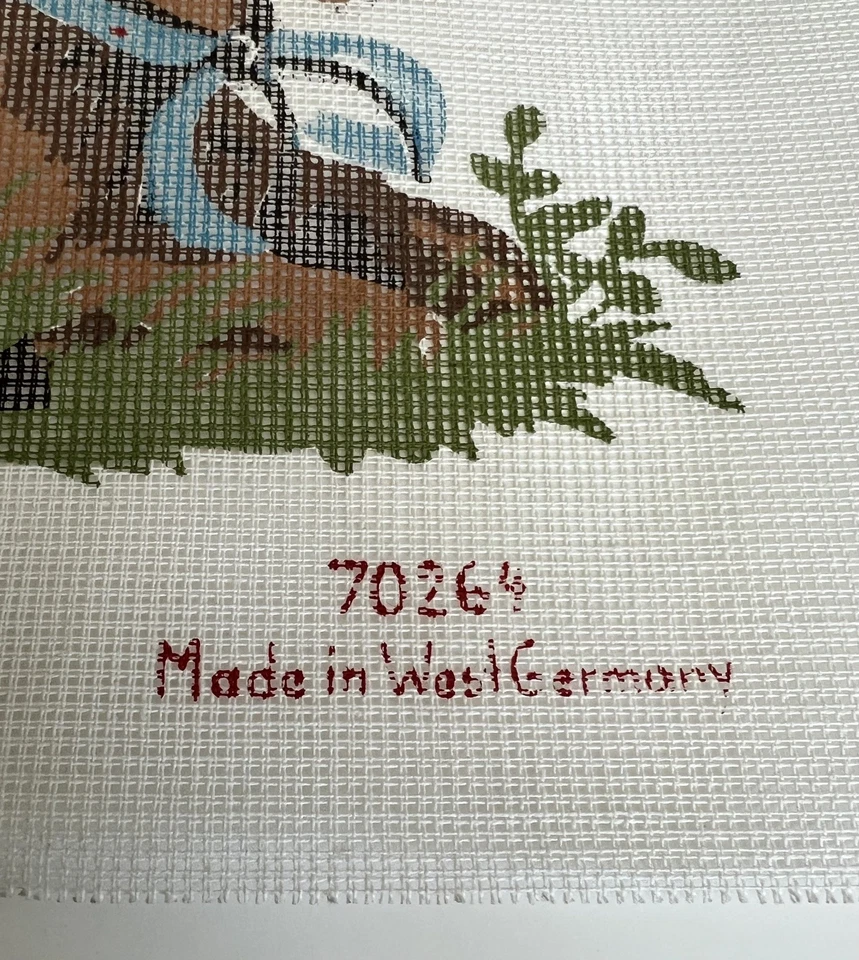 Vintage Bucilla painted needlepoint canvas -Donkey/Fawn like animal - Image 2 of 4