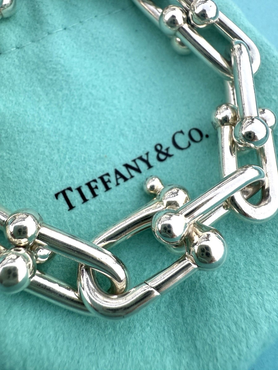 Tiffany & Co Sterling Silver HardWear Large Link Bracelet Fits Up
