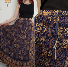 Vintage 90s Gauzy Boho Maxi Skirt Fairy Grunge Whimsy Cottagecore Skirt L XL