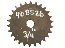 SPROCKET   40 Pitch   26 Tooth   3/4"  Bore   MARTIN  40BS26 3/4